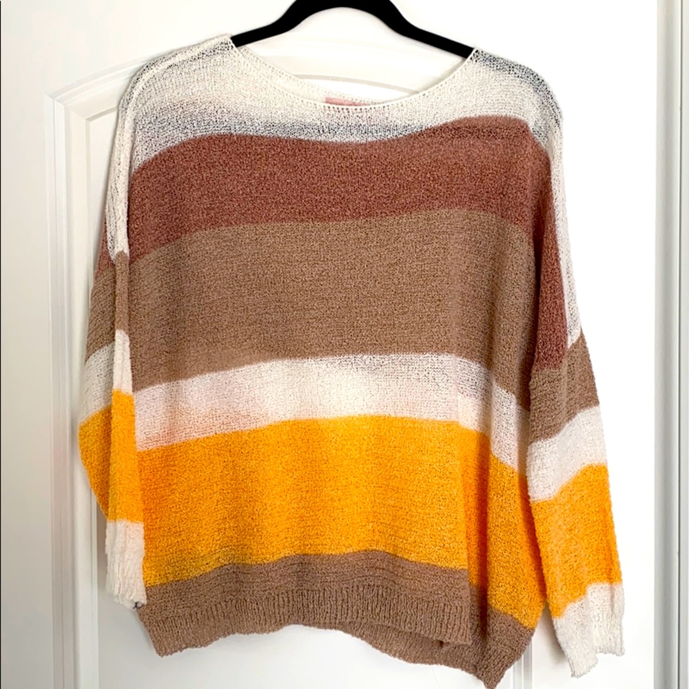 Willow & Root Oversized Stripe Sweater